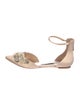 Badgley Mischka Satin Floral Print D'Orsay Flats