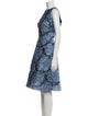 Badgley Mischka Printed Midi Length Dress