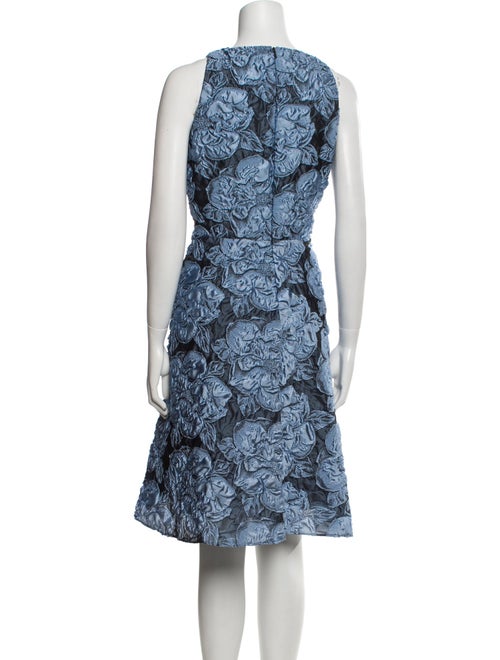 Badgley Mischka Printed Midi Length Dress