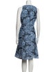 Badgley Mischka Printed Midi Length Dress