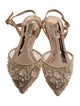 Badgley Mischka Mesh Floral Print Slingback Flats