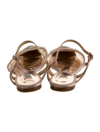 Badgley Mischka Mesh Floral Print Slingback Flats