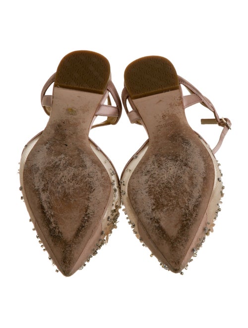 Badgley Mischka Mesh Floral Print Slingback Flats