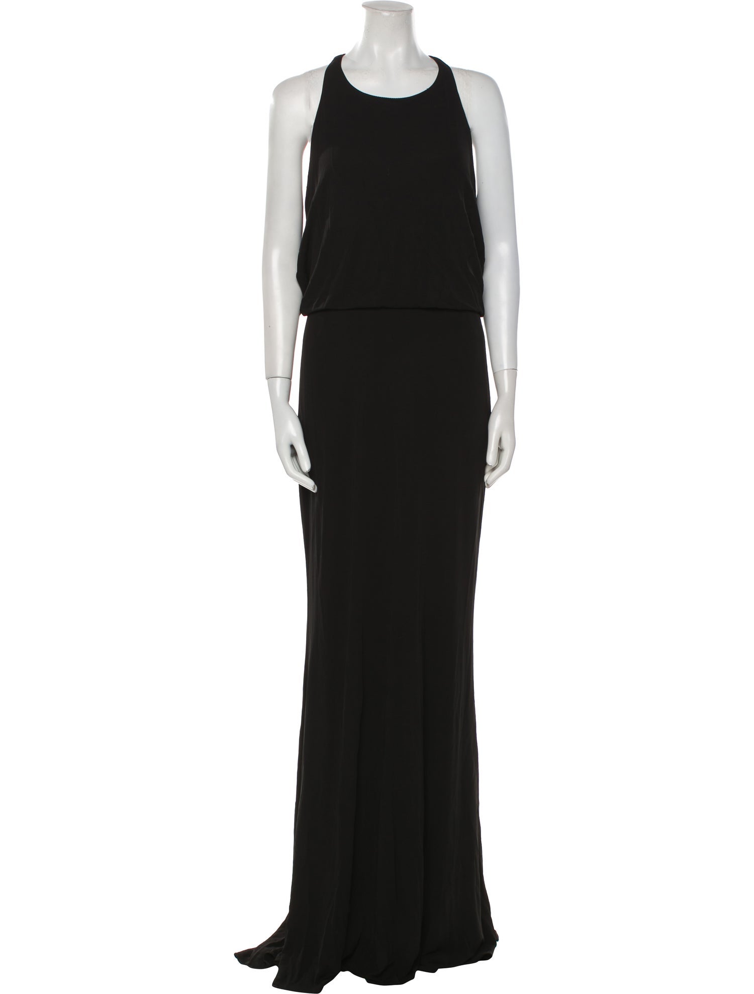 Badgley Mischka Scoop Neck Long Dress