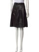 Badgley Mischka Leather Knee-Length Skirt