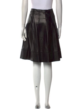 Badgley Mischka Leather Knee-Length Skirt