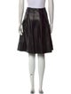 Badgley Mischka Leather Knee-Length Skirt