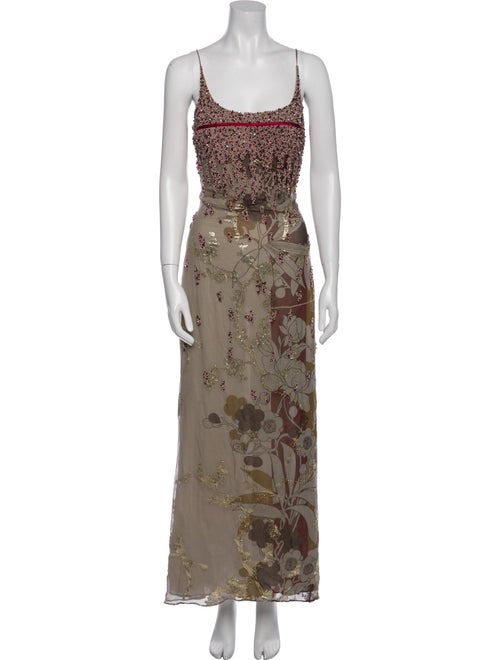 Badgley Mischka Silk Long Dress