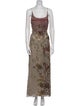 Badgley Mischka Silk Long Dress
