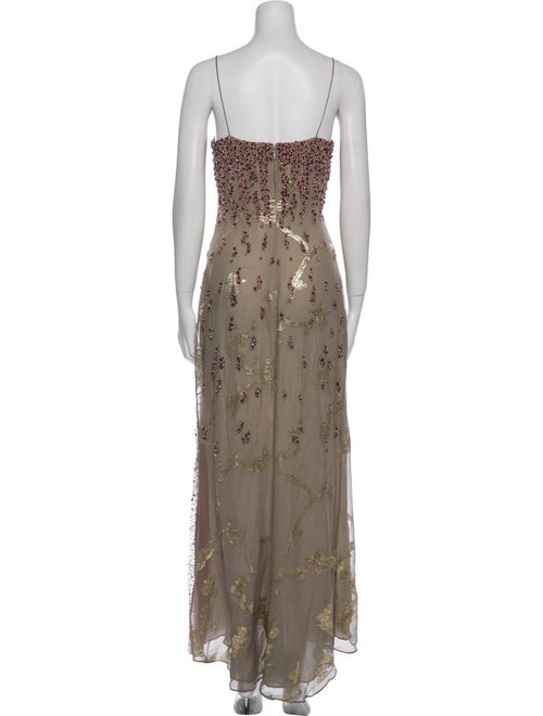 Badgley Mischka Silk Long Dress