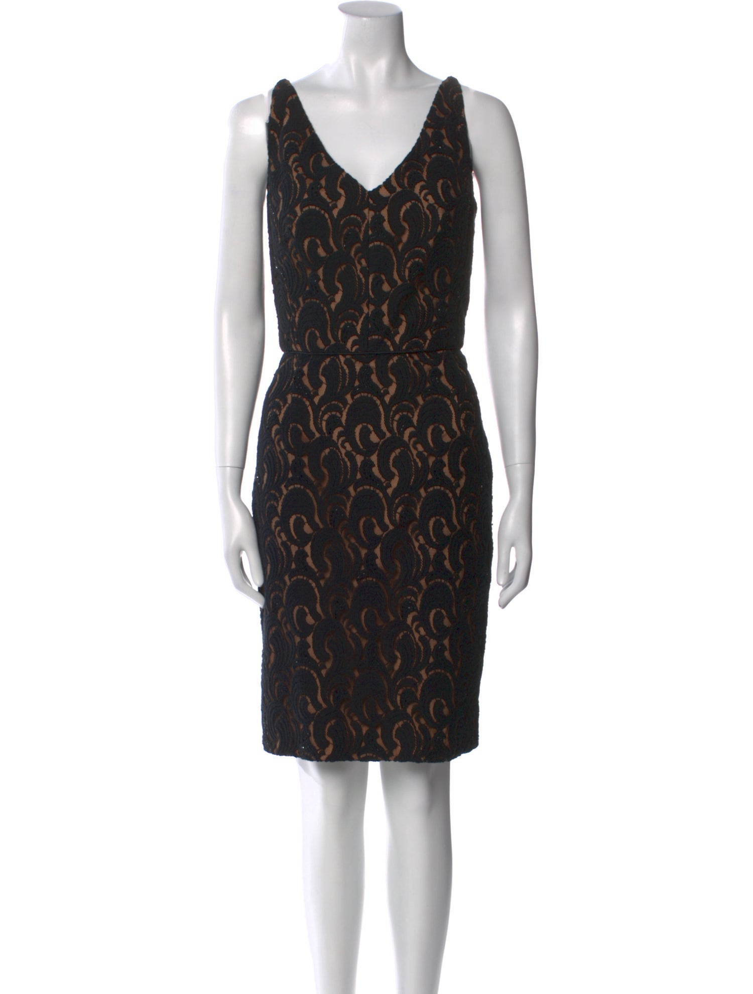 Badgley Mischka Printed Knee-Length Dress