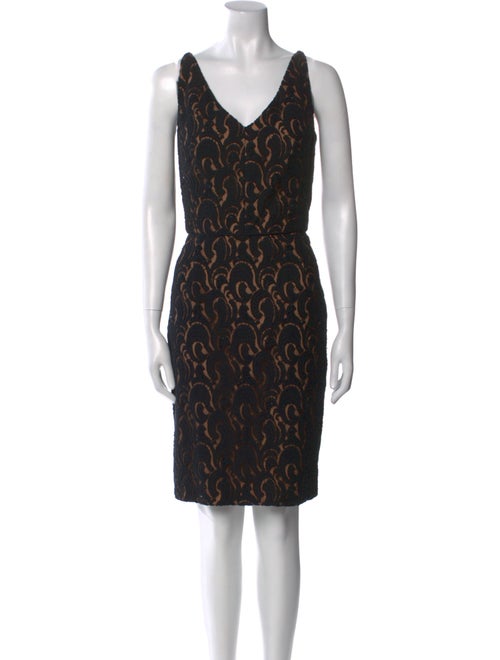 Badgley Mischka Printed Knee-Length Dress