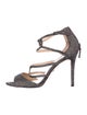 Badgley Mischka Glitter Sandals