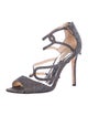 Badgley Mischka Glitter Sandals