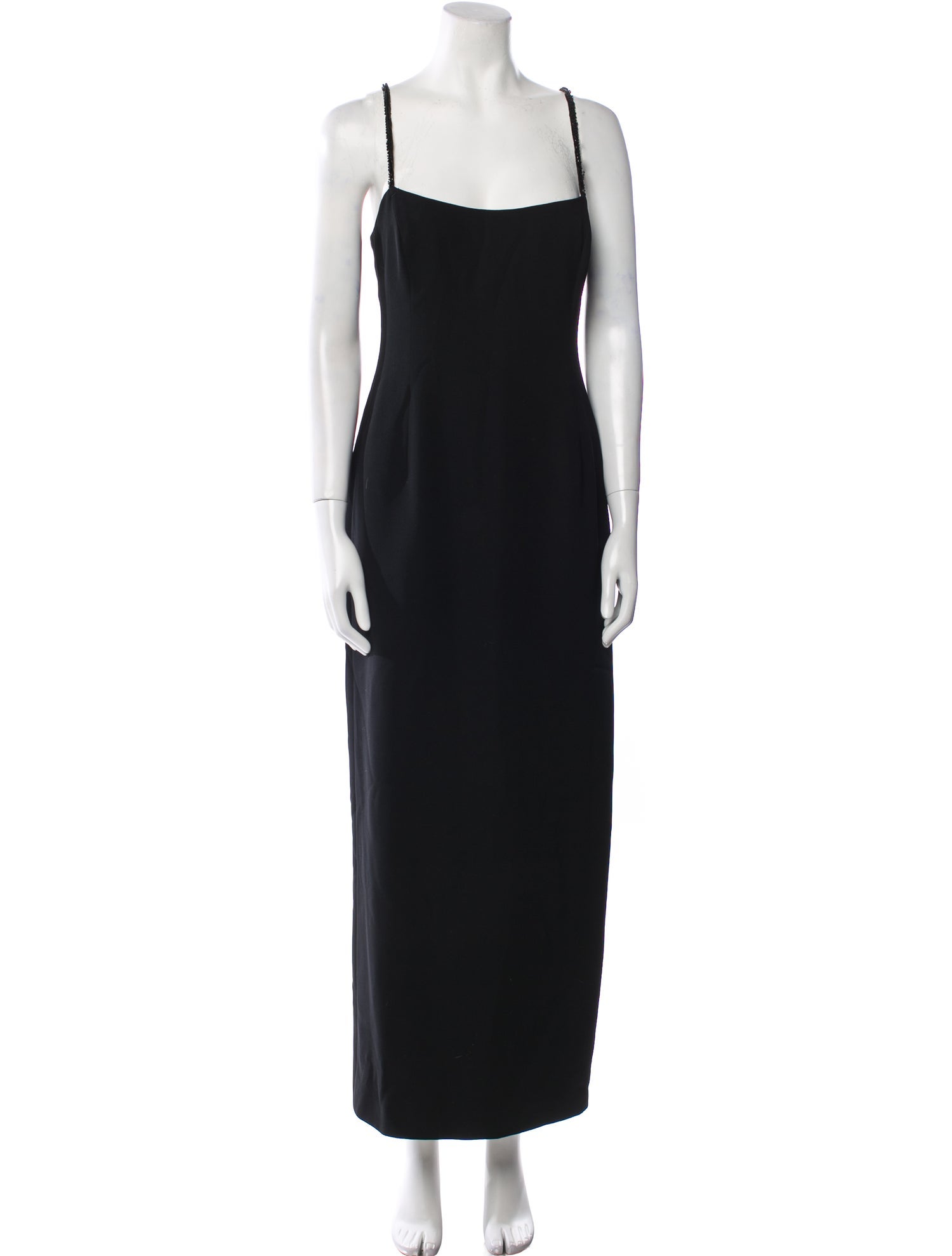 Badgley Mischka Square Neckline Midi Length Dress