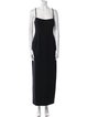 Badgley Mischka Square Neckline Midi Length Dress