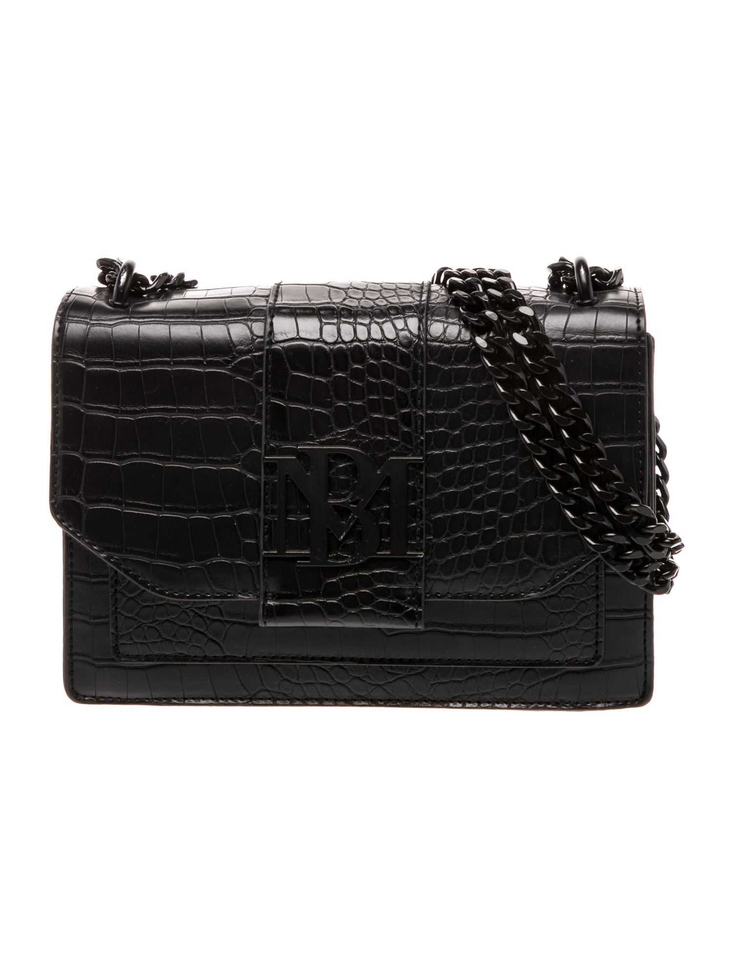 Badgley Mischka Embossed Leather Crossbody Bag