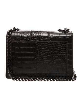 Badgley Mischka Embossed Leather Crossbody Bag