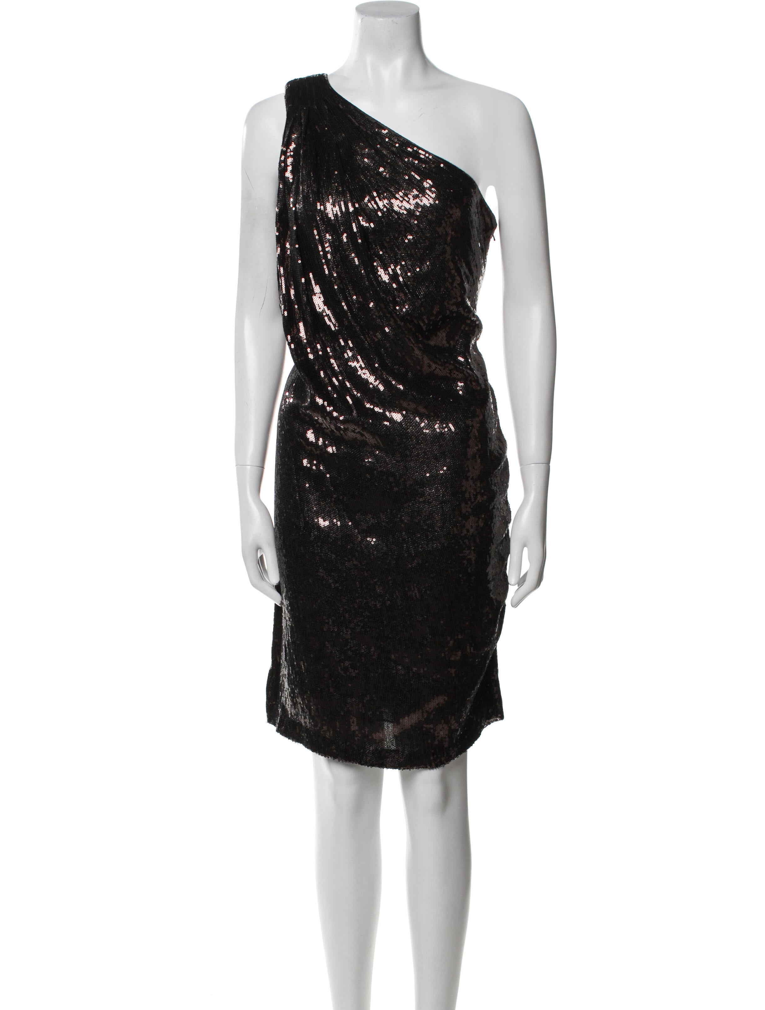 Badgley Mischka Silk Knee-Length Dress
