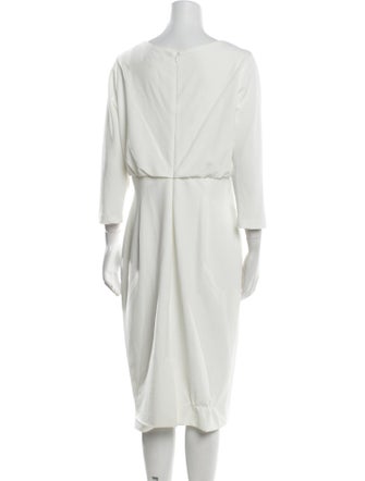 Badgley Mischka Cowl Neck Midi Length Dress