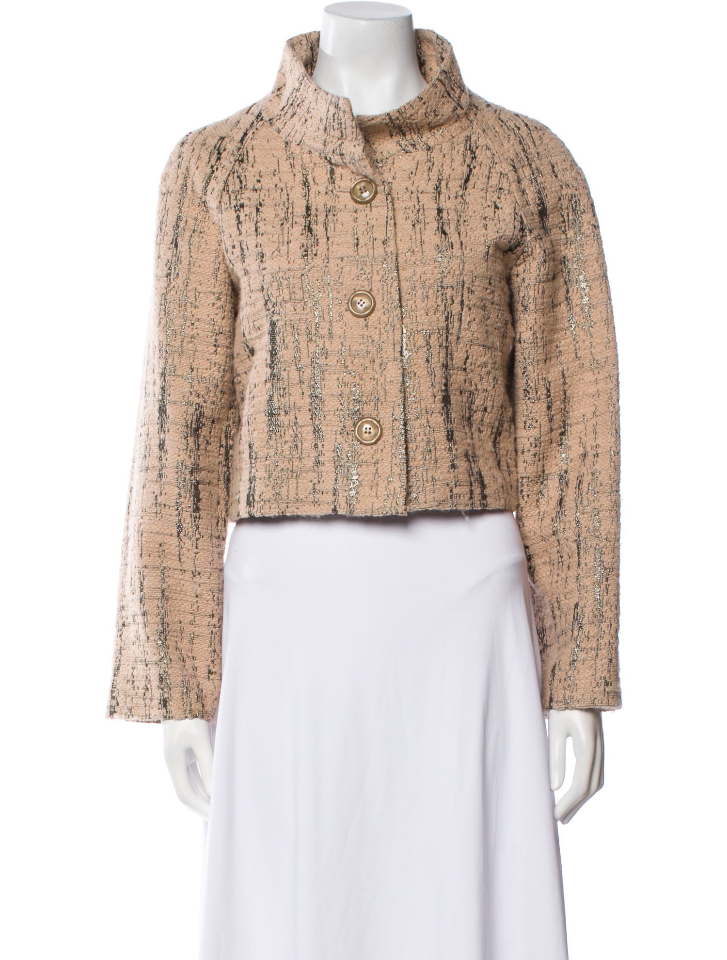 Badgley Mischka Tweed Pattern Jacket
