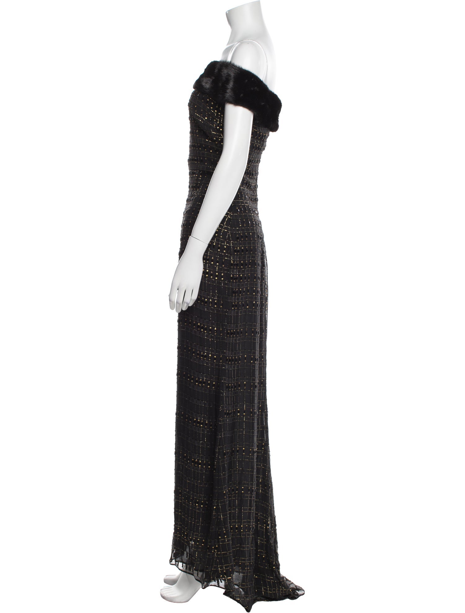Badgley Mischka Silk Long Dress