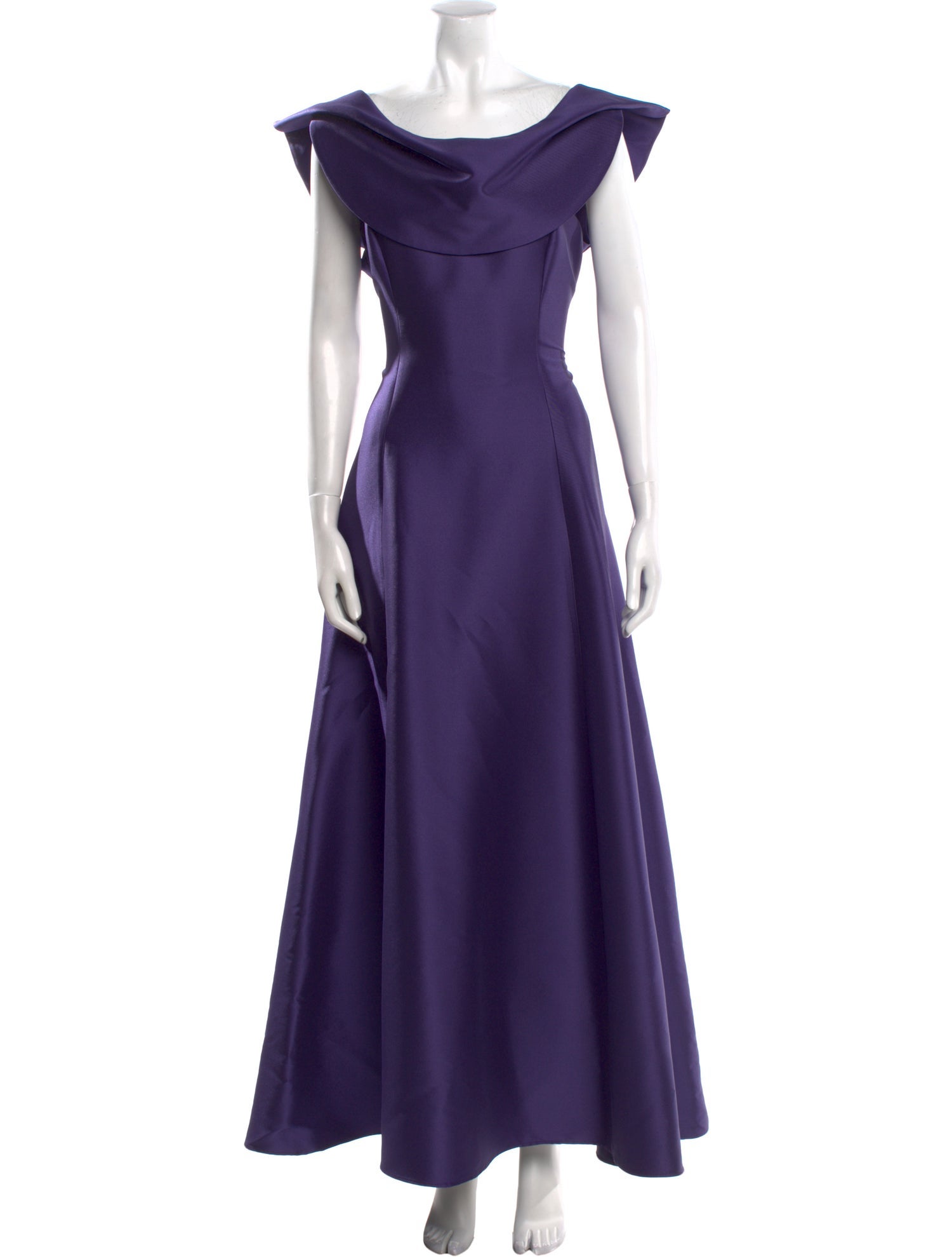 Badgley Mischka Off-The-Shoulder Long Dress