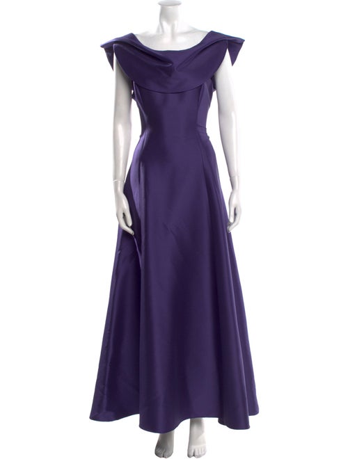 Badgley Mischka Off-The-Shoulder Long Dress