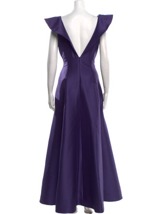 Badgley Mischka Off-The-Shoulder Long Dress