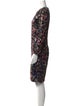 Badgley Mischka Floral Print Knee-Length Dress