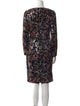 Badgley Mischka Floral Print Knee-Length Dress
