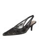 Badgley Mischka Mesh Sequin Embellishments Slingback Pumps