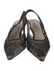Badgley Mischka Mesh Sequin Embellishments Slingback Pumps