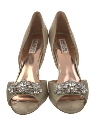 Badgley Mischka Crystal Embellishments D'Orsay Pumps