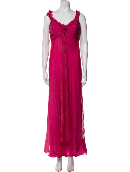 Badgley Mischka Silk Long Dress