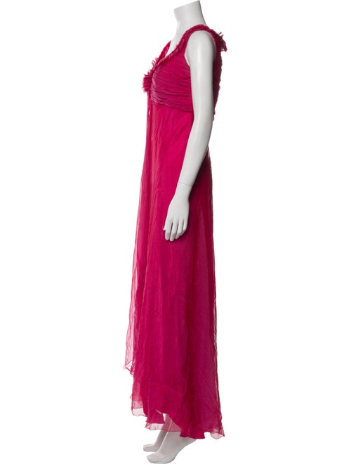 Badgley Mischka Silk Long Dress