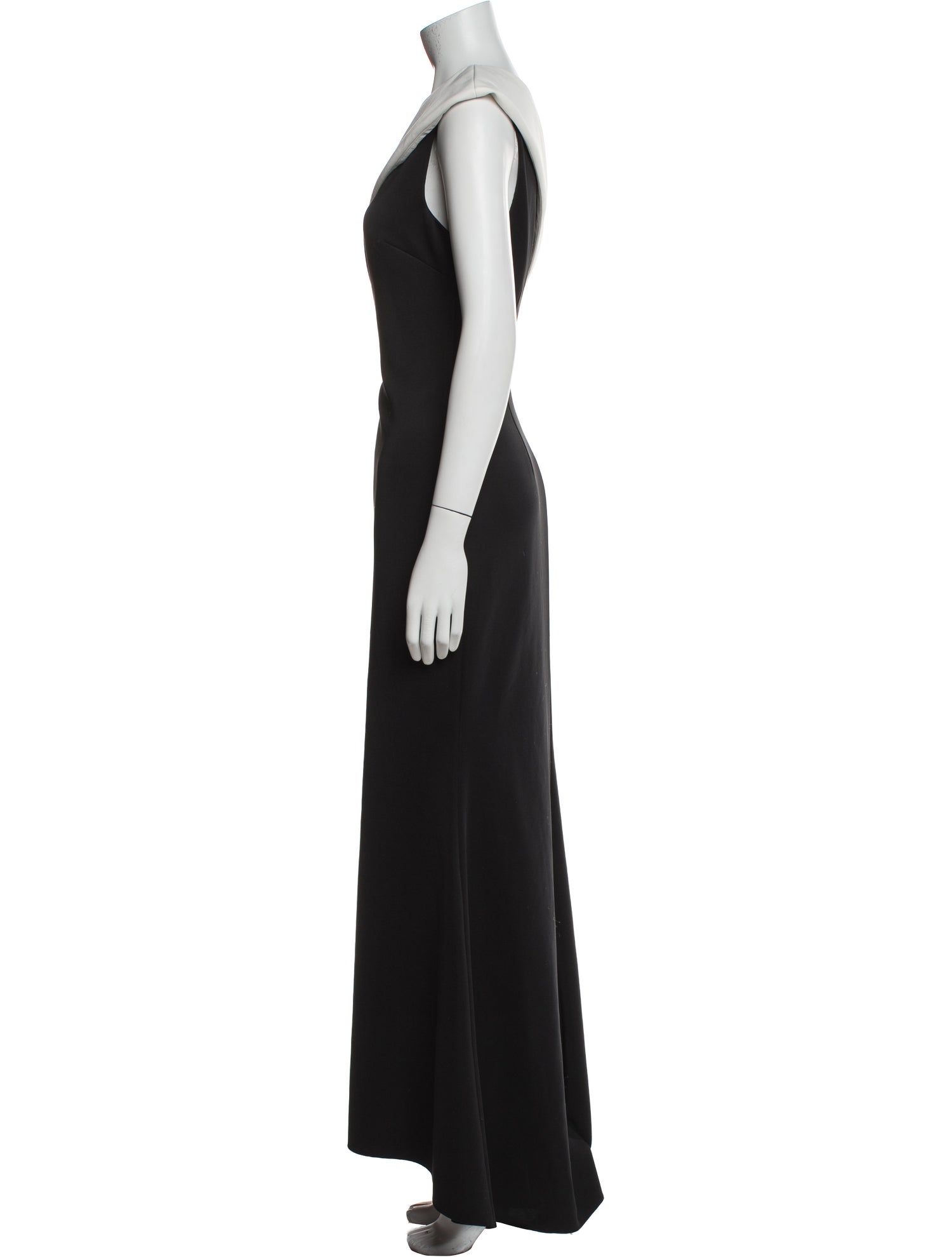 Badgley Mischka One-Shoulder Long Dress