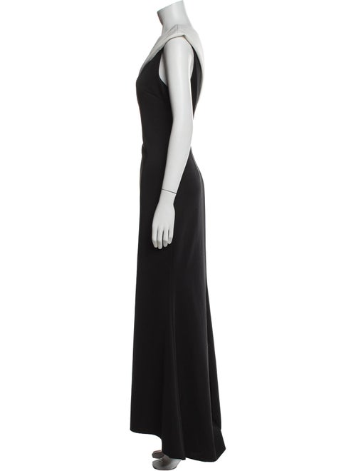 Badgley Mischka One-Shoulder Long Dress