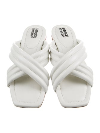 Badgley Mischka Leather Slides