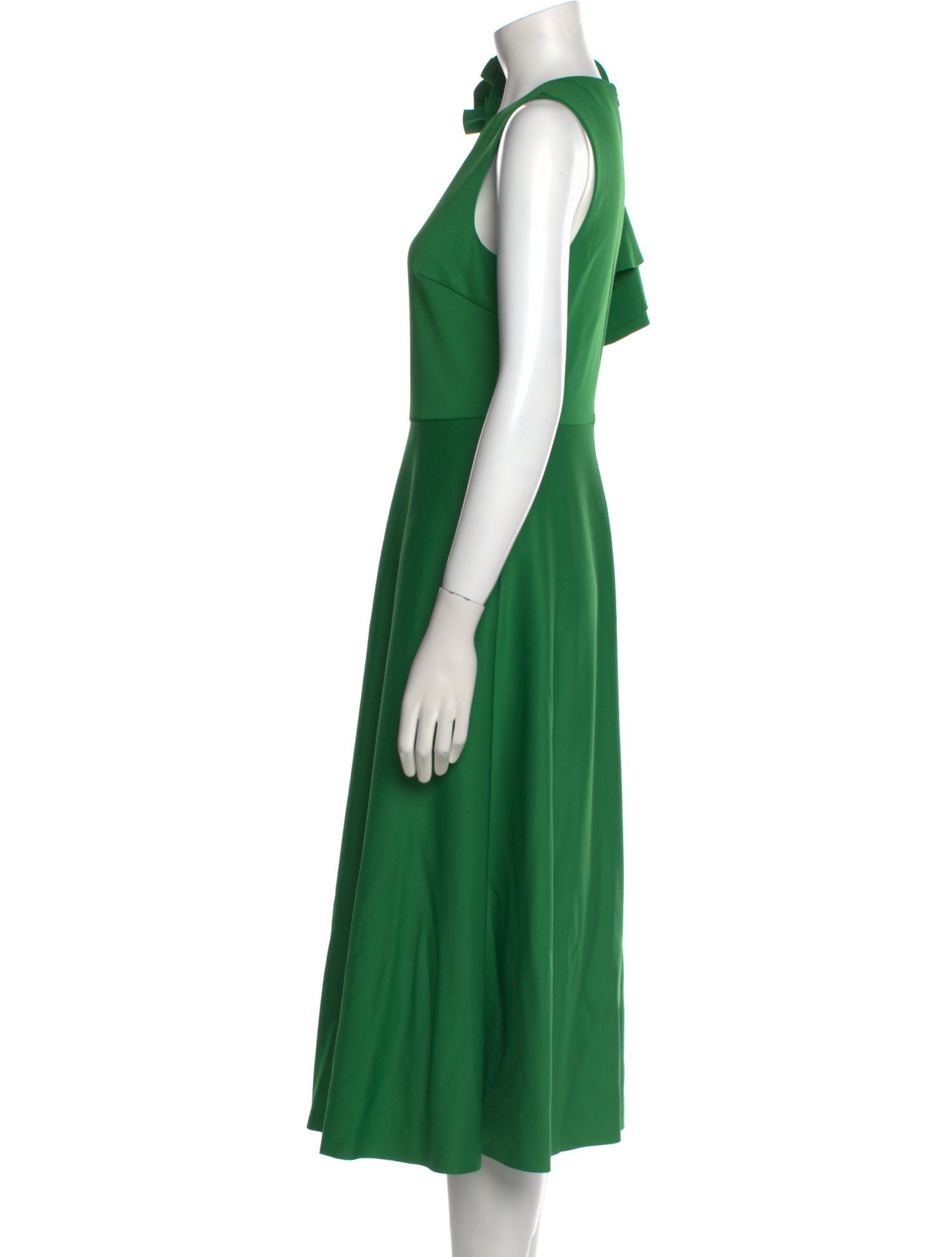 Badgley Mischka Crew Neck Long Dress