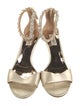 Badgley Mischka Satin Crystal Embellishments Sandals