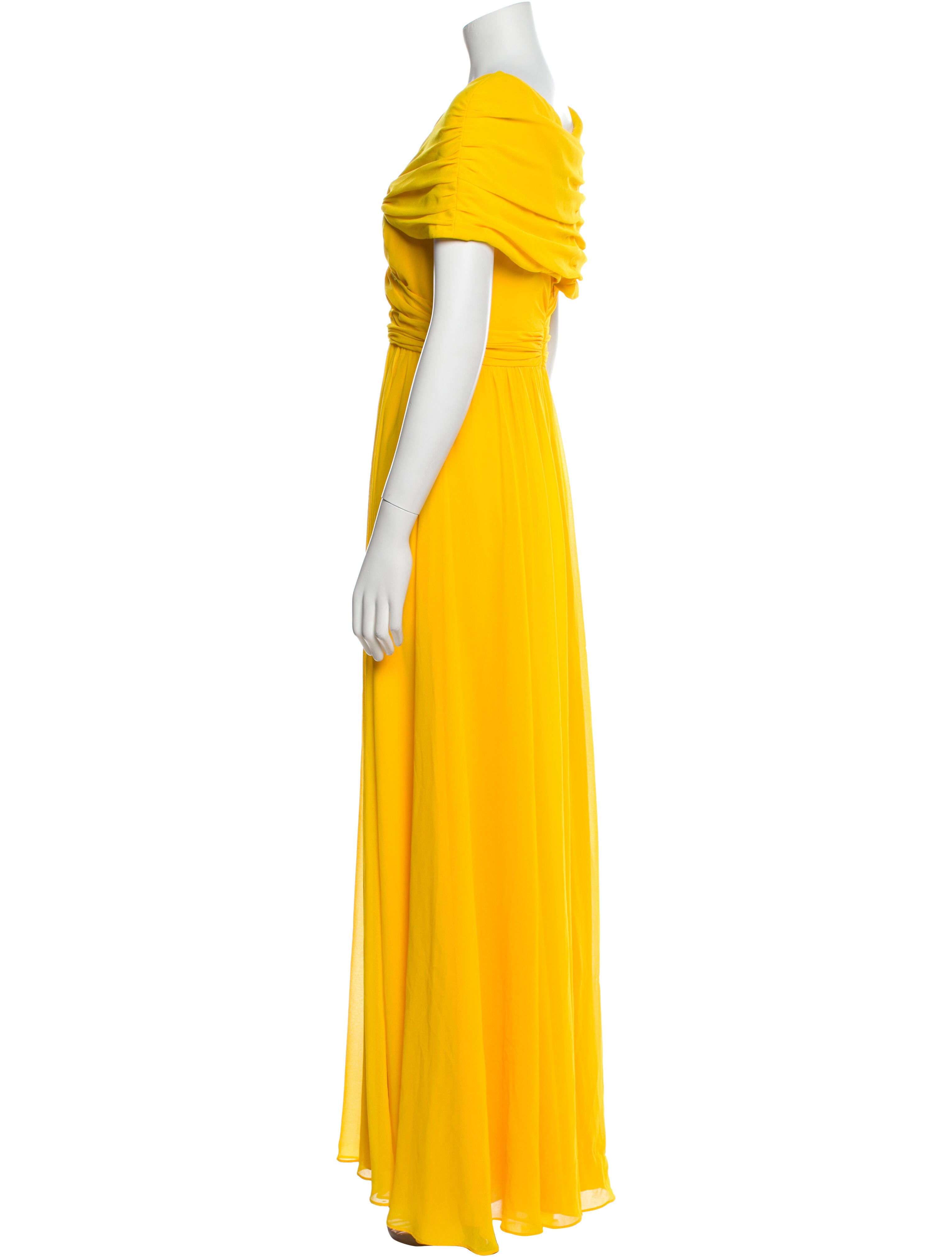 Badgley Mischka V-Neck Long Dress