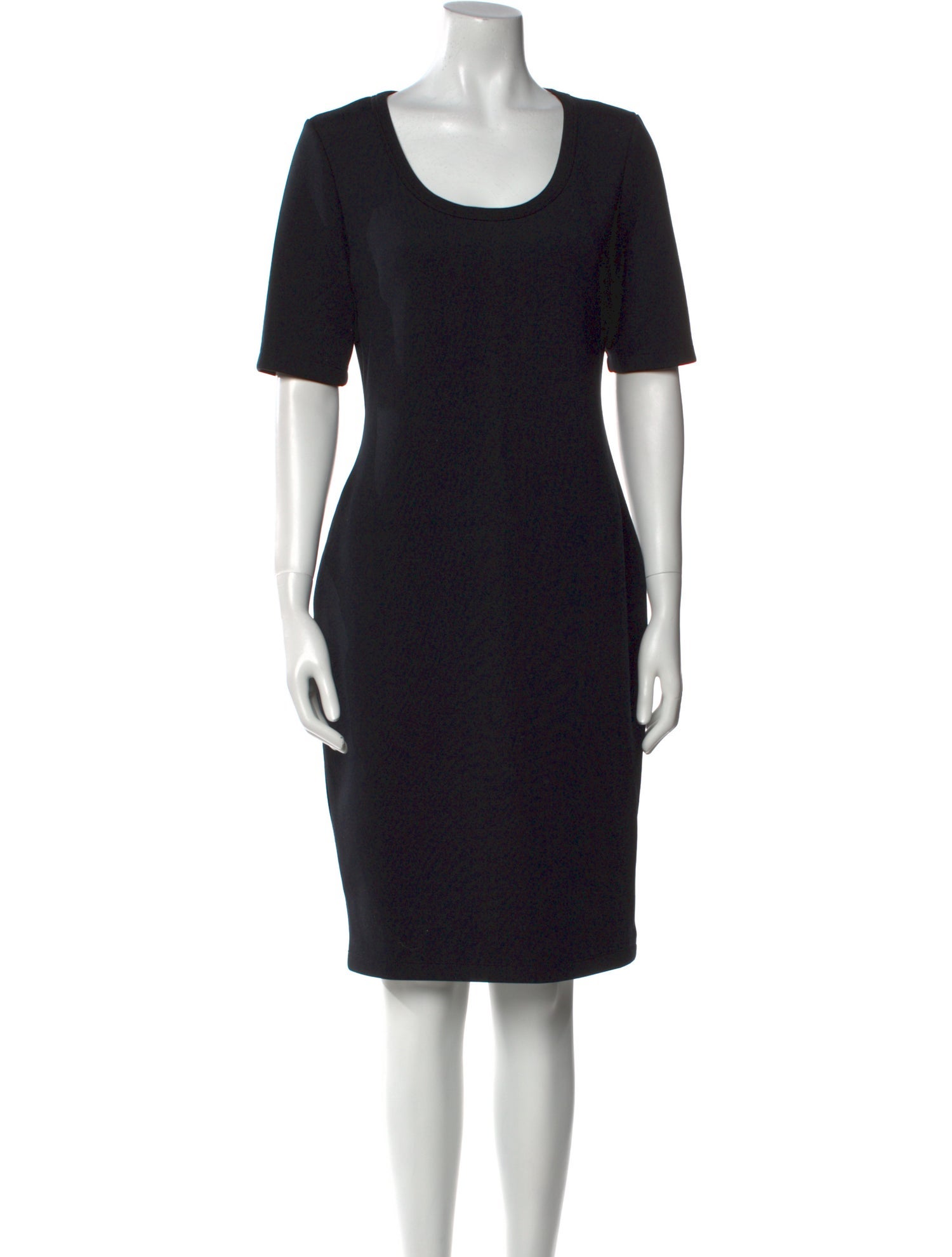 Badgley Mischka Scoop Neck Knee-Length Dress