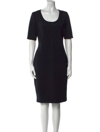 Badgley Mischka Scoop Neck Knee-Length Dress