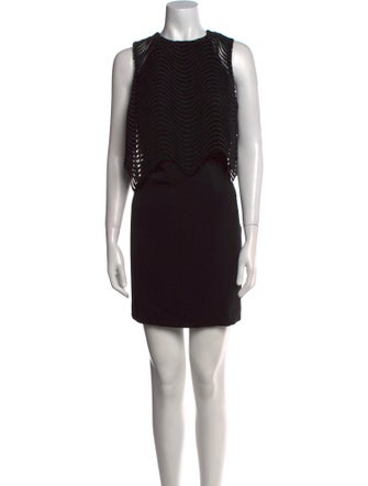 Badgley Mischka Crew Neck Knee-Length Dress