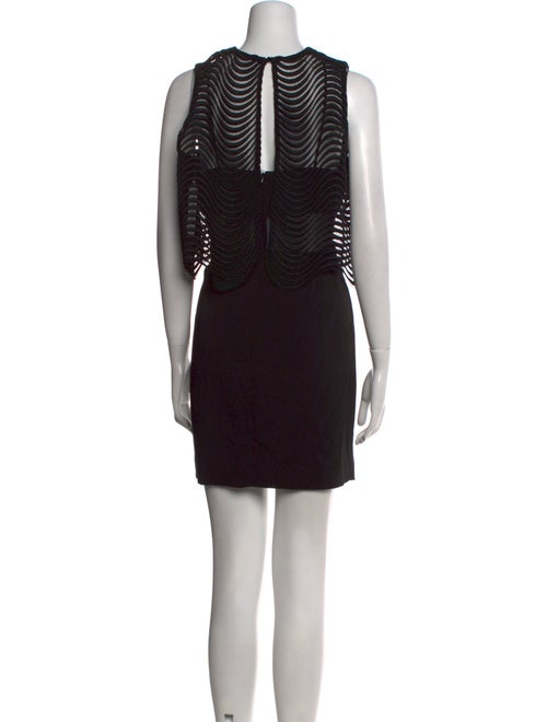 Badgley Mischka Crew Neck Knee-Length Dress