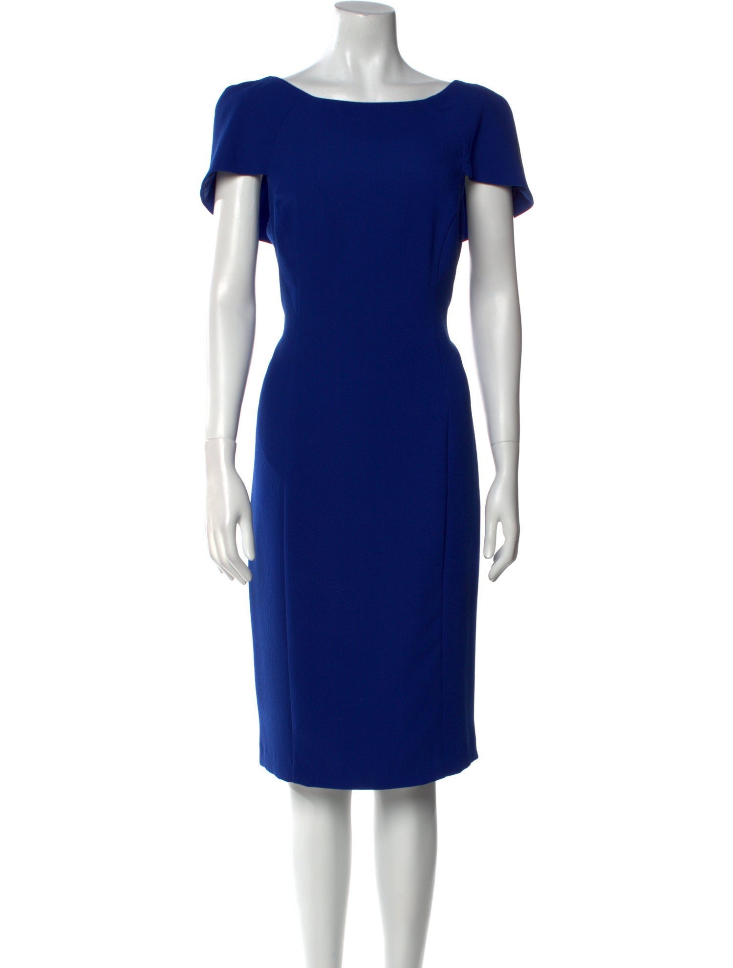 Badgley Mischka Bateau Neckline Knee-Length Dress