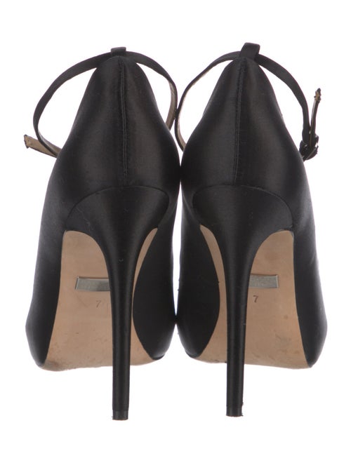 Badgley Mischka Satin Crystal Embellishments Pumps