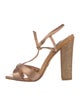 Badgley Mischka Satin Glitter Accents T-Strap Sandals