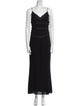 Badgley Mischka V-Neck Long Dress